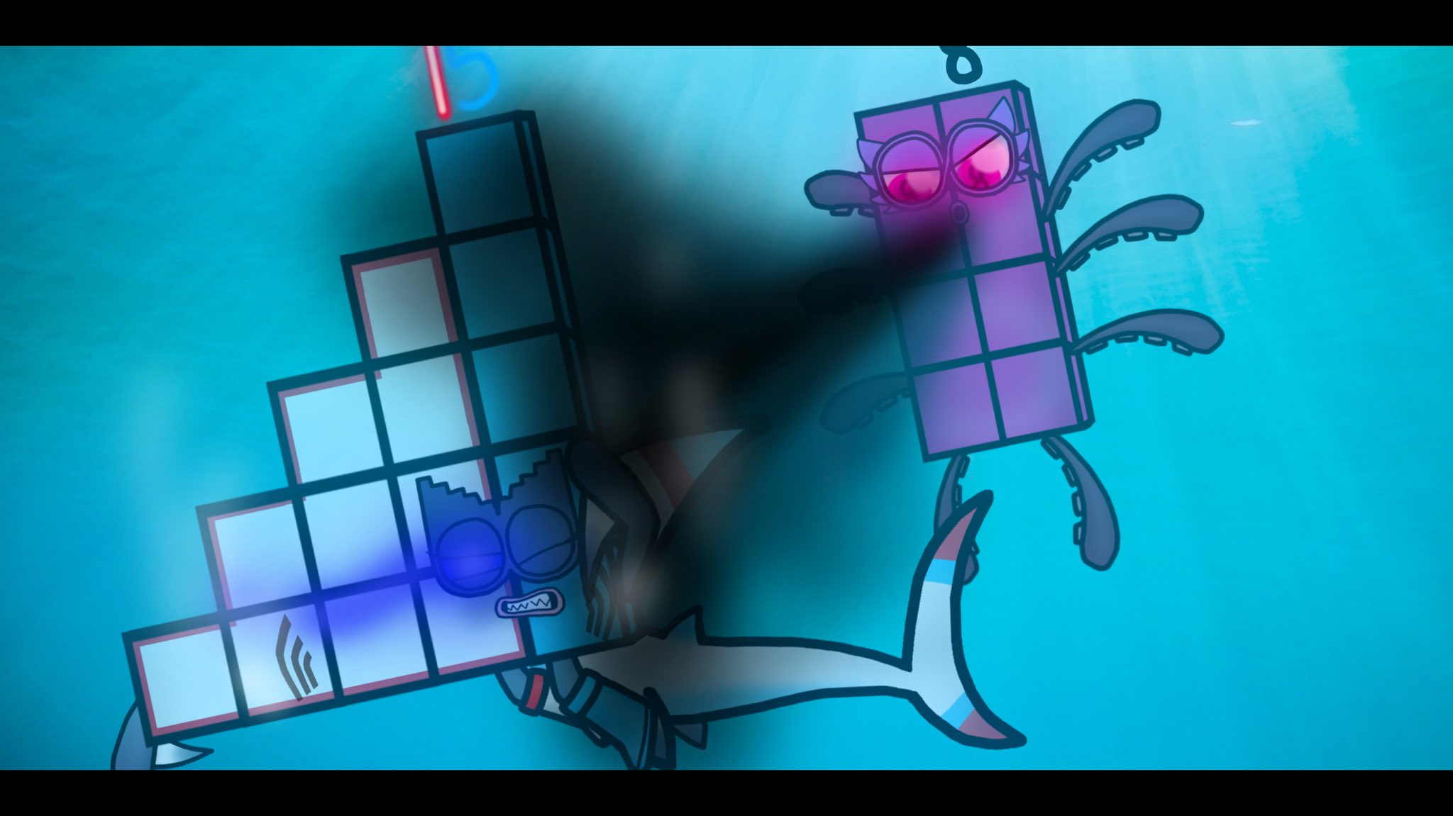 Template meme octopus atacking shark meme