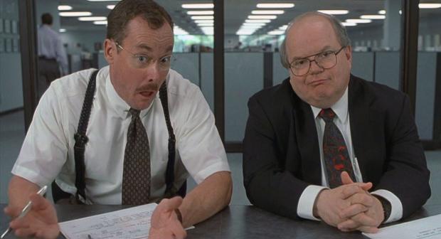 Plantilla de meme office space what do you do here