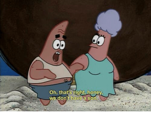 Template meme Oh that's right, honey, we don't have a son