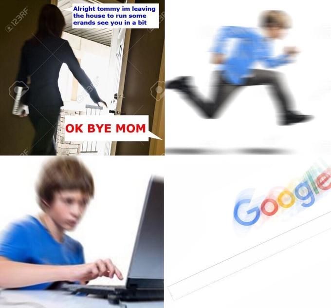 Plantilla de meme ok bye mom meme