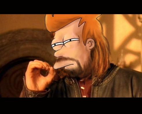 Plantilla de meme One Does Not Simply Futurama Fry