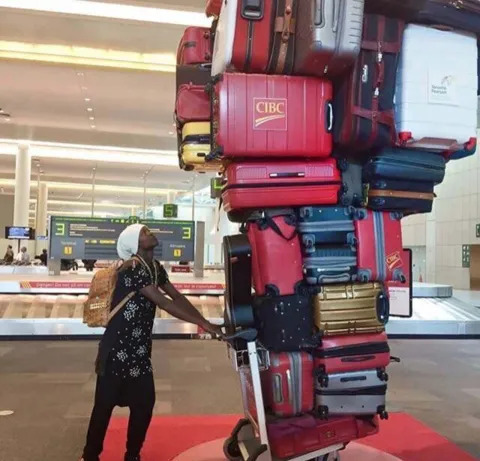Over packing meme template