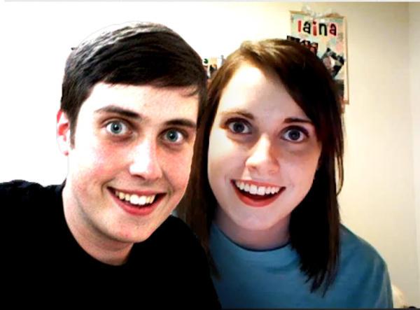 Template meme Overly attached girlfriend and boyfriend 