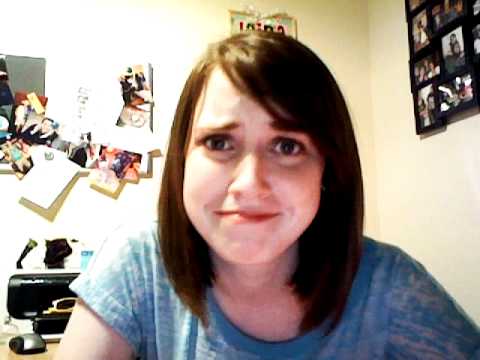 Template meme Overly Attached Girlfriend touched