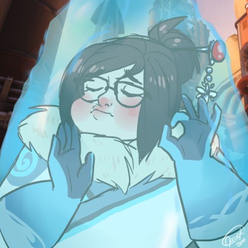 Plantilla de meme Overwatch Mei Just Right