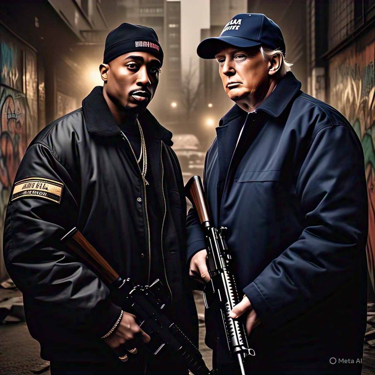 Template meme Pac and trump go hunting memes!