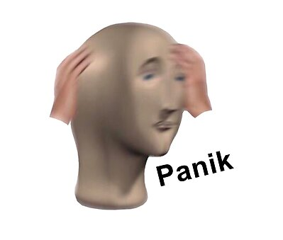 Plantilla de meme Panic Meme Man