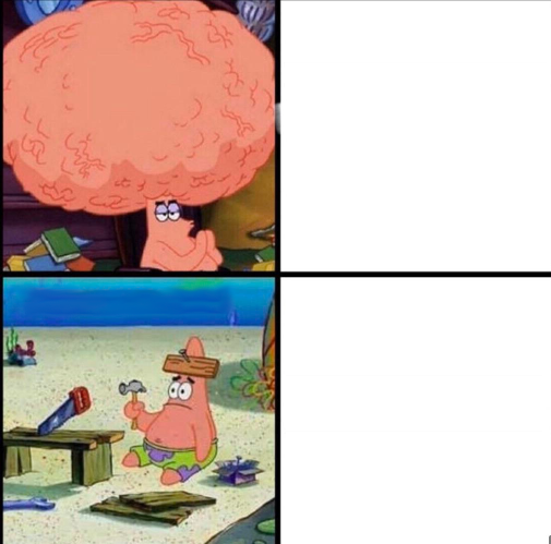 Plantilla de meme Patrick Brain Meme