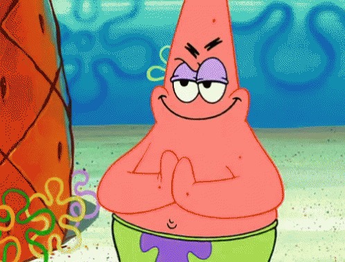 Plantilla de meme patrick evil plan