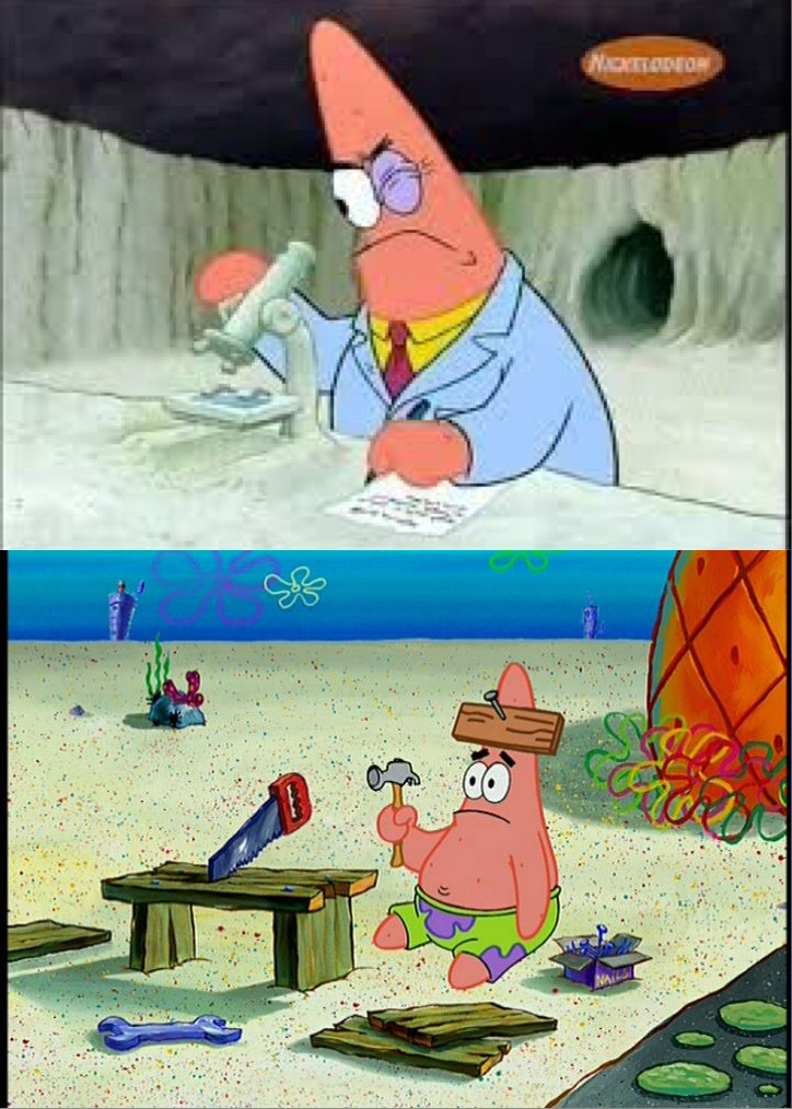 Plantilla de meme PAtrick, Smart Dumb