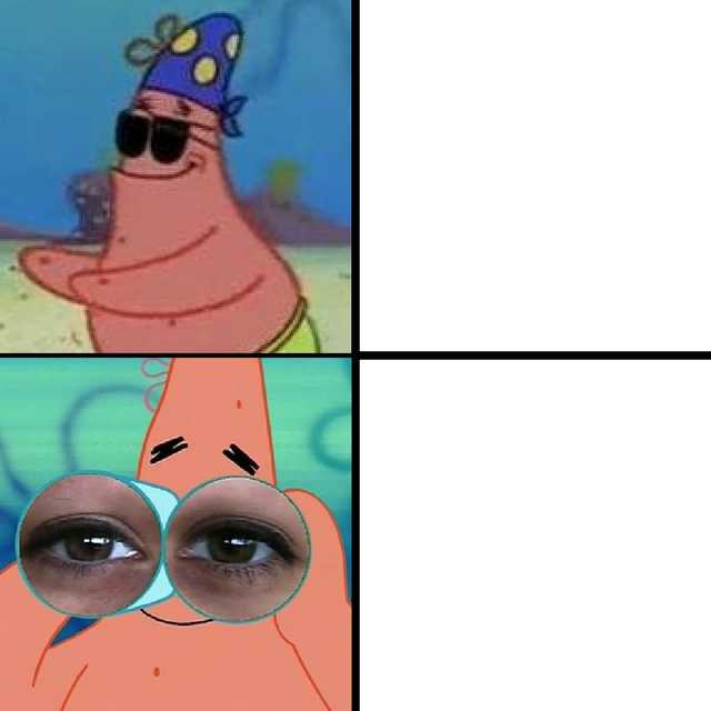 Plantilla de meme Patrick Star Blind