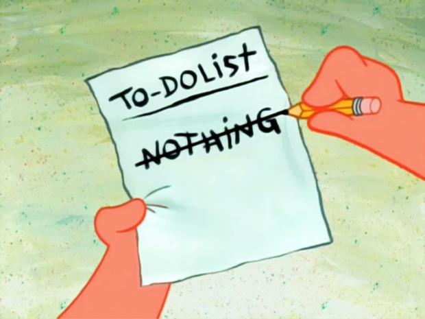 Template meme Patrick Star To Do List