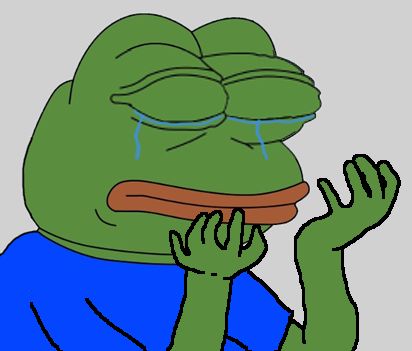 Plantilla de meme pepe cry