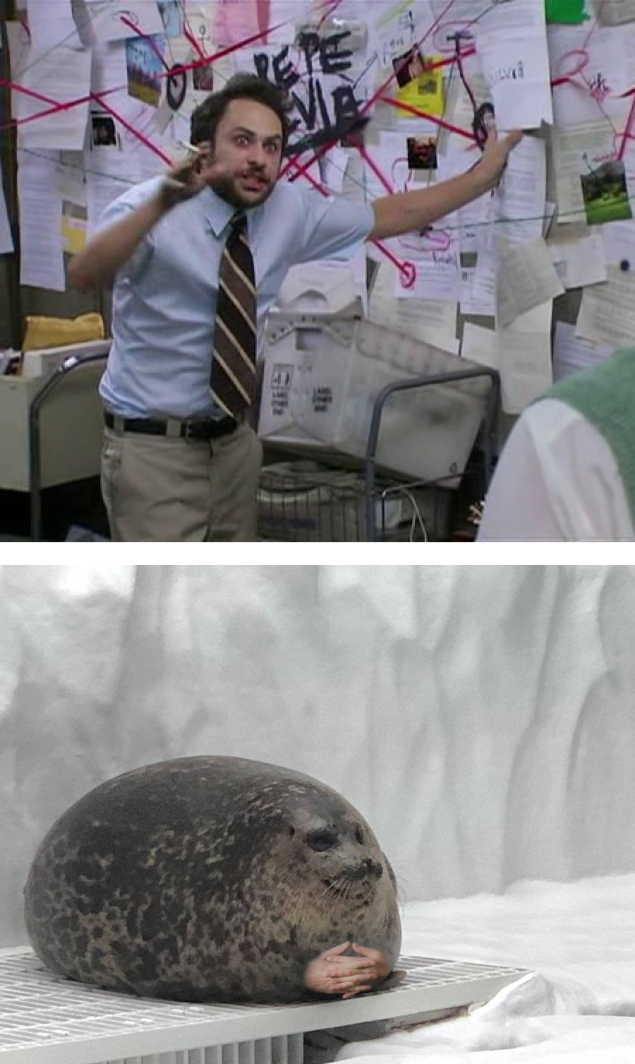 Template meme Pepe Silvia Charlie Explaining to a Seal