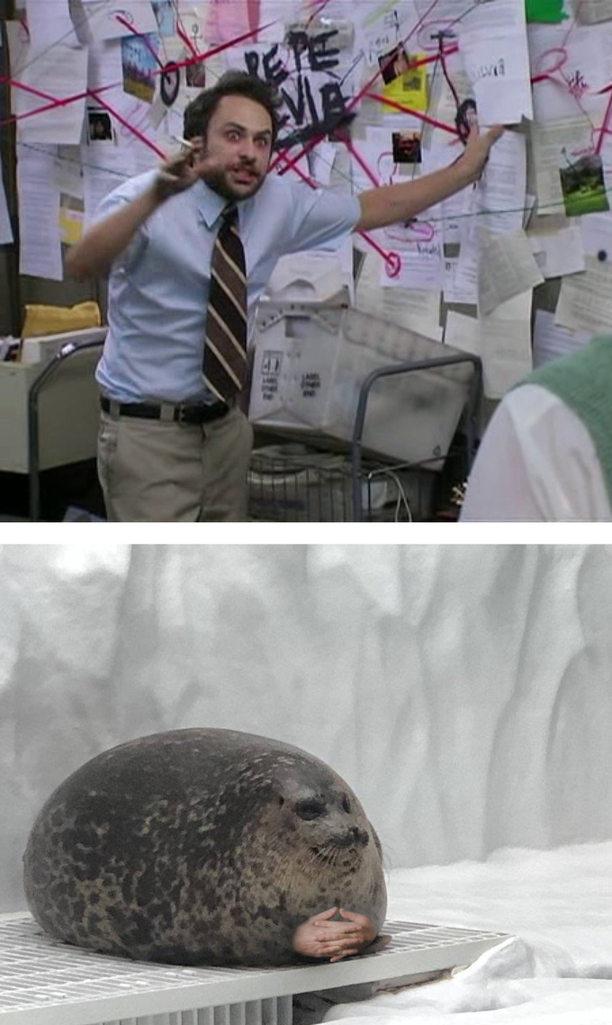 Plantilla de meme Pepe Silvia Explaining To A Seal