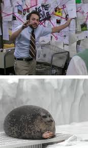 Template meme Pepe Silvia talking to seal