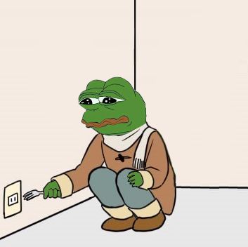Template meme Pepe the frog Fork