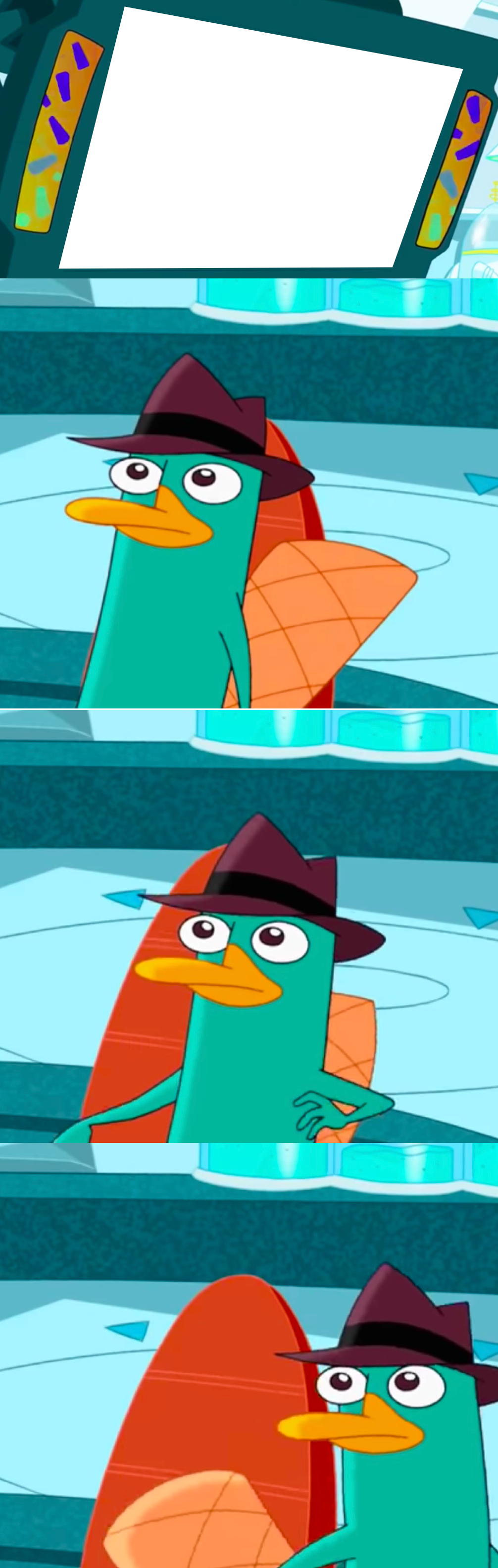 Perry leaves monitor meme template