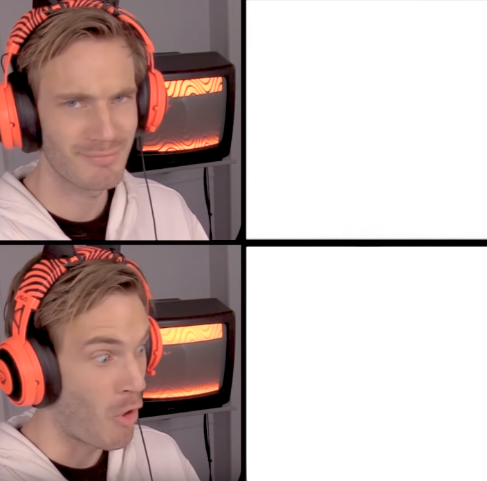 Plantilla de meme Pewdiepie drake meme