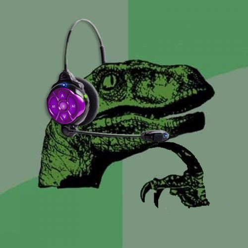 Template meme Philosoraptor Headset