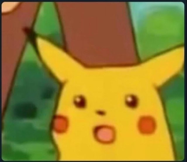 Plantilla de meme Pickachu oh