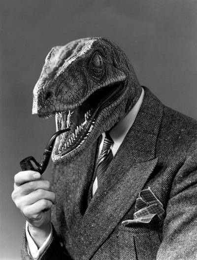 Template meme Pipe-smoking Philosoraptor