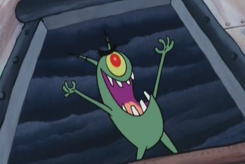 Plantilla de meme Plankton evil laugh