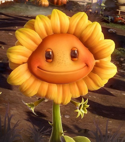 Plants vs zombie sunflower meme template