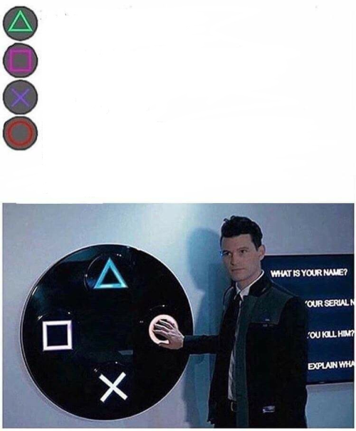 Plantilla de meme Playstation Choice Buttons