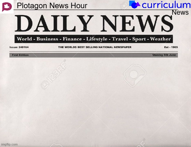 Template meme Plotagon News Hour and Curriculum News Newspaper