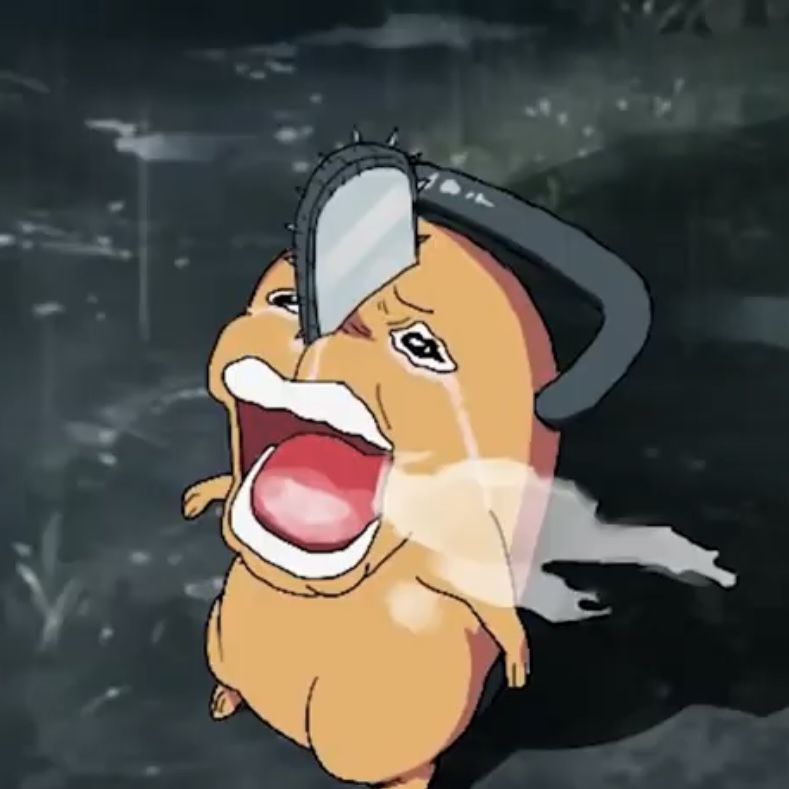 Template meme Pochita copper cry