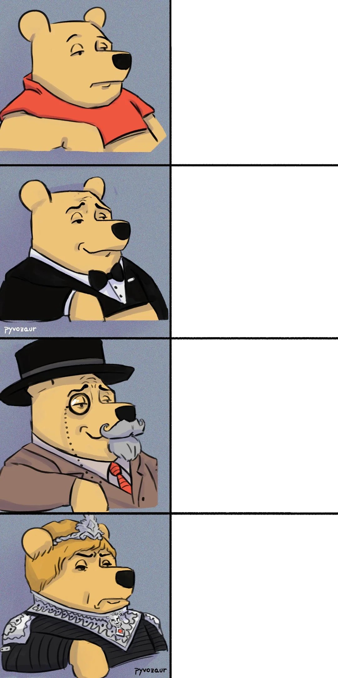 Plantilla de meme pooh bear meme