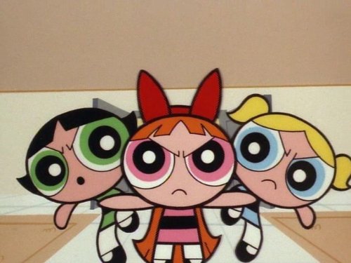 Template meme Powerpuff girls are mad at who?