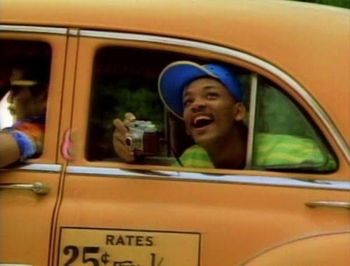 Plantilla de meme prince bel air taxi