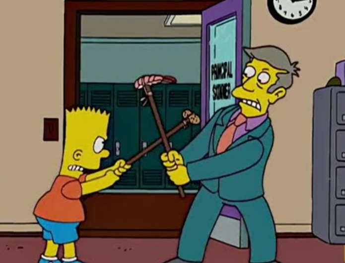 Plantilla de meme Principal Skinner vs Bart Simpson