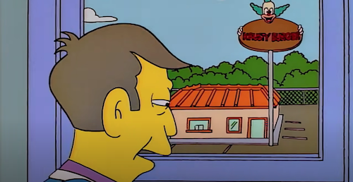 Plantilla de meme principal skinner what if crusty burger fast food window