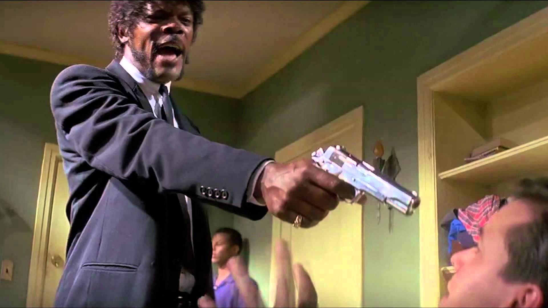 Plantilla de meme Pulp Fiction Say What One More Time