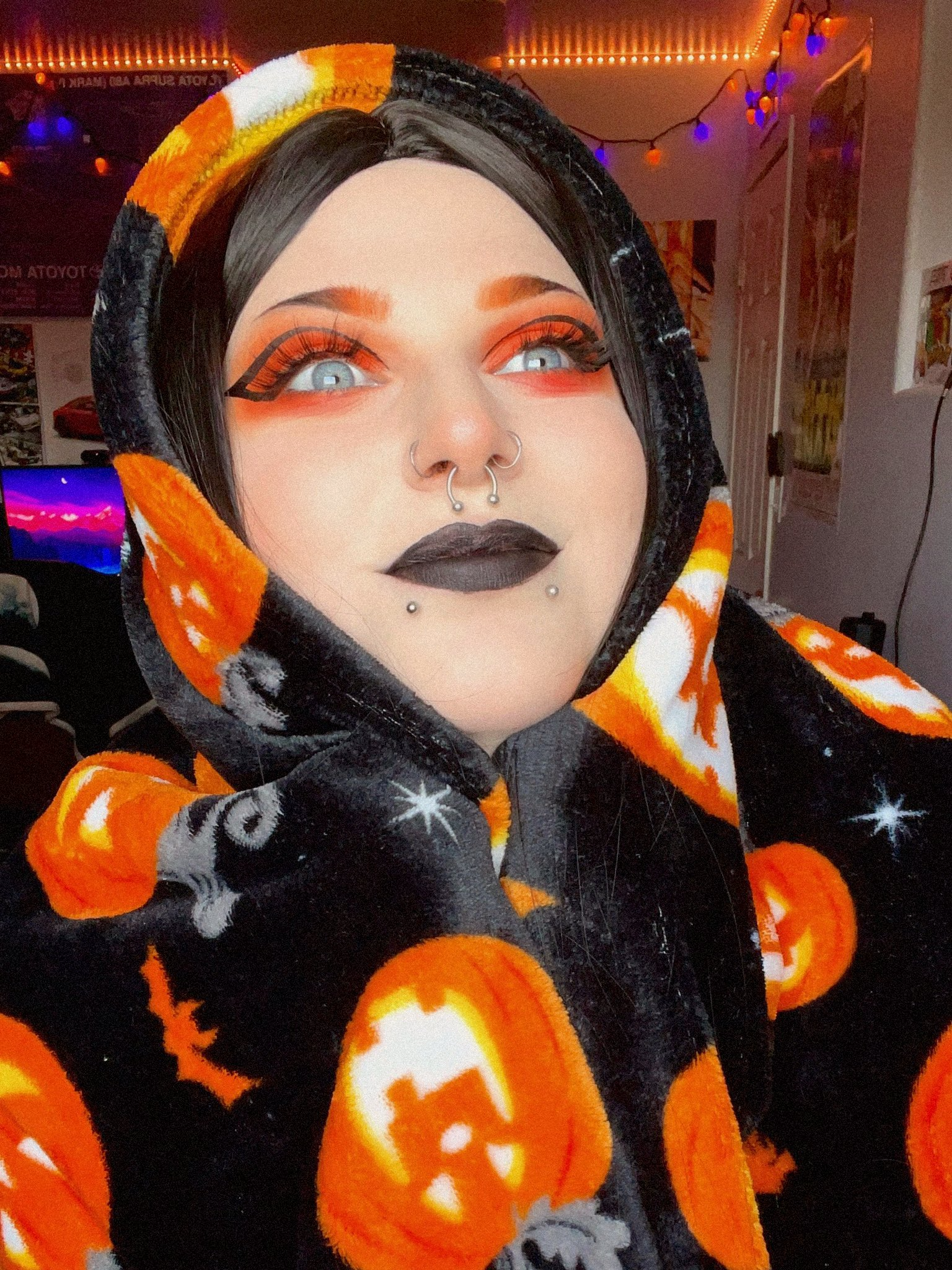 Plantilla de meme Punk Rock Pumpkin Halloween