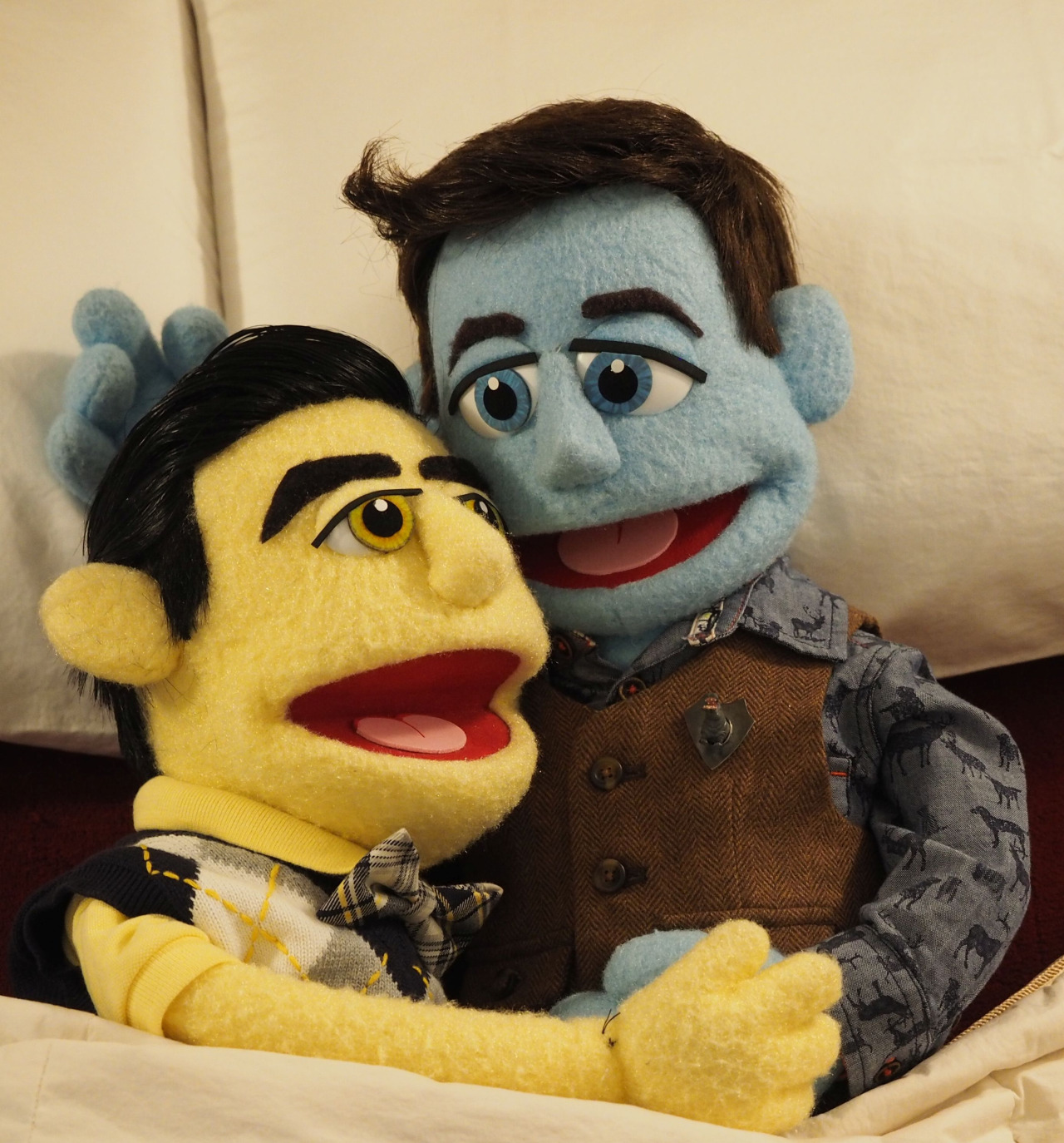 Template meme Puppet Klaine on a snow day