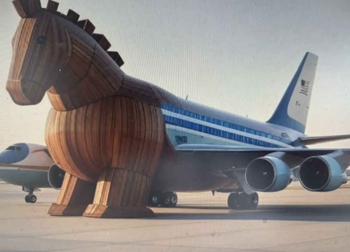 Plantilla de meme Qatar plane