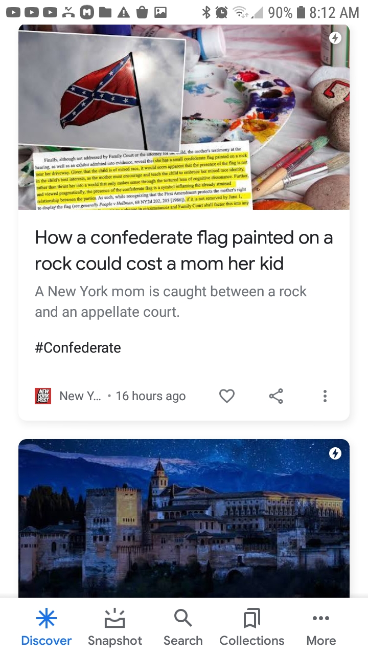 Plantilla de meme Racism is Bad Parenting Confederate Rock Skyline News Duo