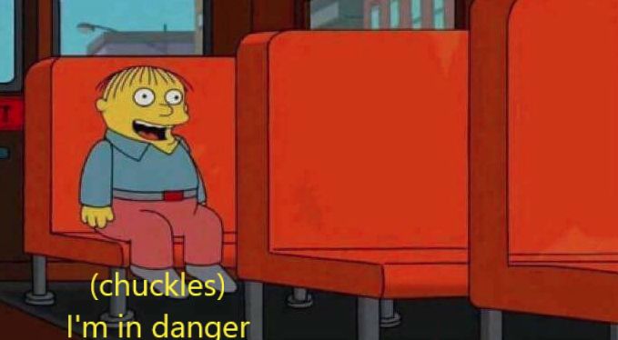 Template meme Ralph Wiggum Danger