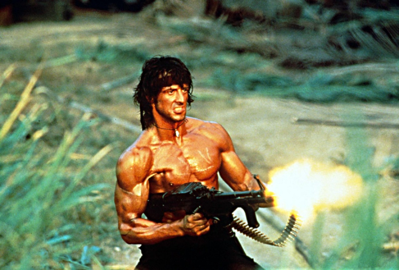Plantilla de meme Rambo Gun