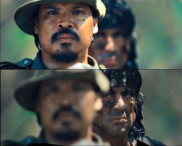Plantilla de meme Rambo mad