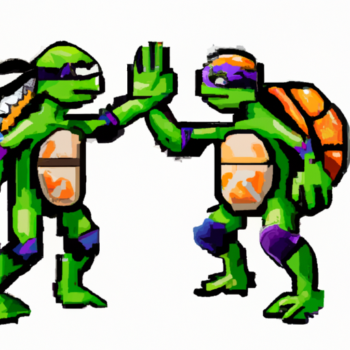 Template meme raphiel and michalangelo teenage mutant ninja turtles high five