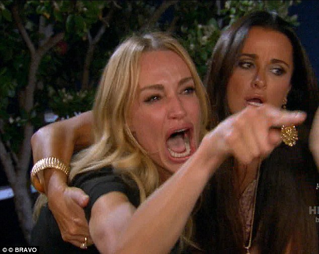 Plantilla de meme Real housewives crying