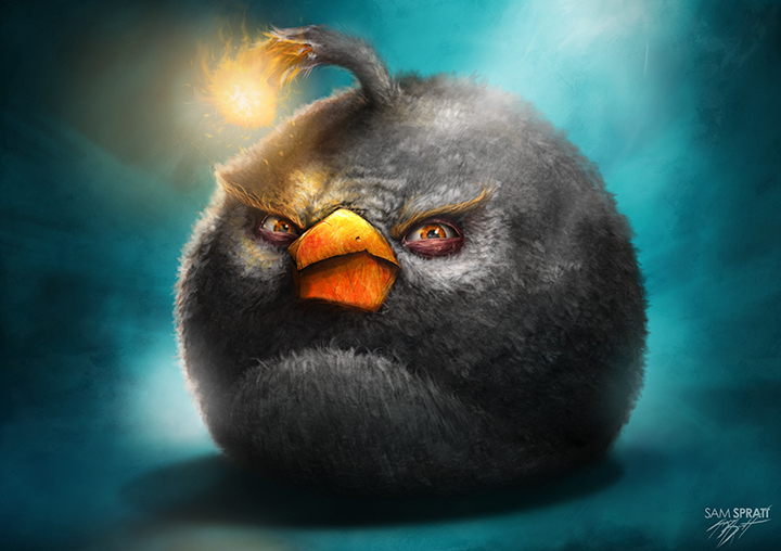 Template meme Realistic Bomb Angry Bird
