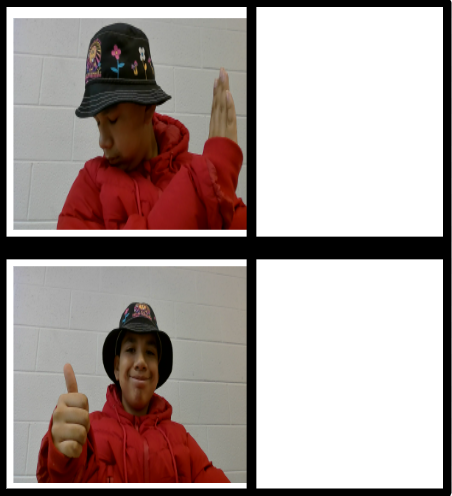 Template meme recreated drake hotline bling