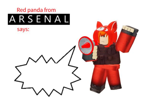Plantilla de meme Red Panda from Arsenal Says