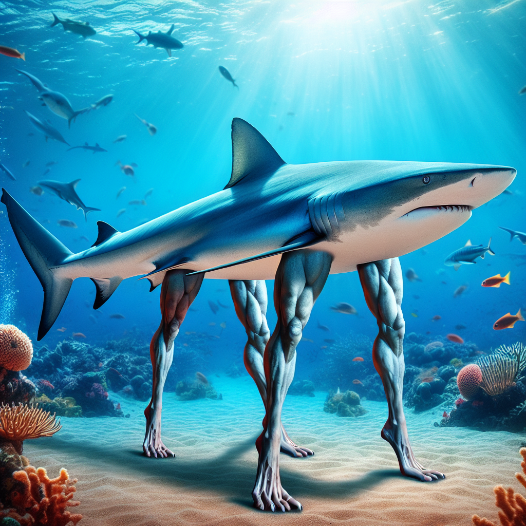 Template meme Reef-Shark with legs